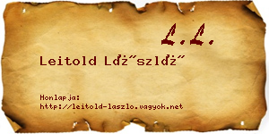 Leitold László névjegykártya