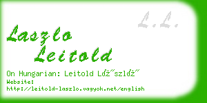 laszlo leitold business card